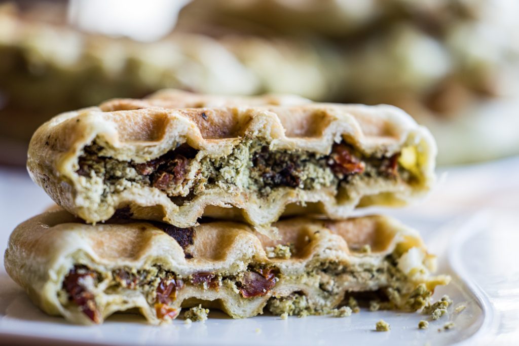 Gaufre fourrée salée